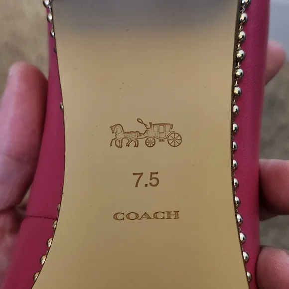 Coach Red Block Heel Women's Shoes - Picture 5 of 7